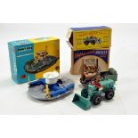 Corgi No. 1119 Hovercraft plus Matchbox K-10 Aveling Barford Loader and Benbros Stephensons