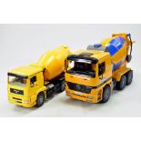 Bruder and Siku large scale Cement Mixer Truck Duo. Very Good.