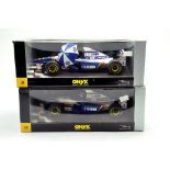 Duo of Onyx 1/18 Formula One issues comprising Williams David Coulthard and Damon Hill. Excellent to