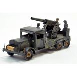 Tipp & Co Model No. 176 Fliegerabwehrauto Anti-Aircraft Gun mounted on a 6 Wheeled Truck with one