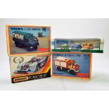 Duo of Czech plastic model kits including Mercedes Unimog plus Matchbox Porsche 917 Kit and Cararama