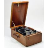 A large wooden cased Negretti and Zambra Potentiomter - Period War - Aircraft Testing Piece.