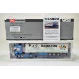 WSI Precision Diecast Truck Issue comprising Scania topline with fridge trailer. In the livery of PC