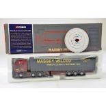 Corgi 1/50 Diecast Truck Issue comprising No. 75206 ERF Curtainside in the livery of Massey