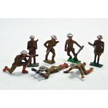 Manoil Barclay USA cast Military figure group. Generally very good to excellent.