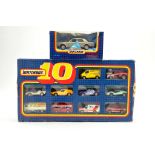 Matchbox No. 10 Diecast Car Set plus one other. Generally Excellent to Near Mint in dusty boxes.
