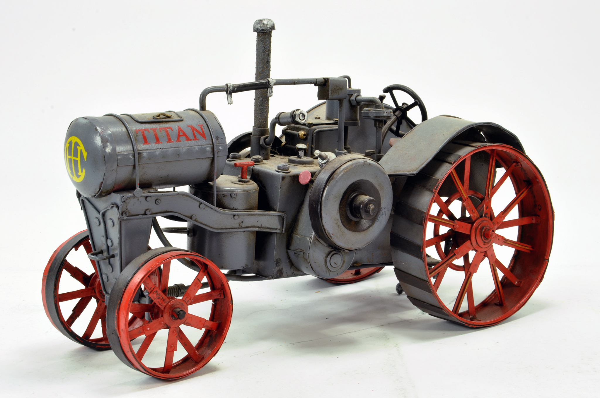 Large Scale approx. 1/12 Tin Plate IHC Titan Tractor. Interesting piece is refined in detail and