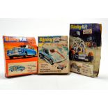 Dinky Kit group comprising No. 1001, 1027 and Beach Buggy. Complete but in fair boxes.