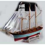 A magnificent scale model of a clipper ship - 1/75 scale built from scratch measuring over 1.40 m