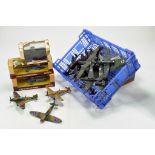 Dinky Diecast Aircraft plus made plastic kits and solido diecast issues.