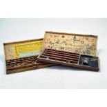 Duo of boxed sets of vintage late 19th century issue ink Stamping printing Kits 'Easy' and 'Economy'