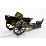 German Made World War Two Tin Plate Field Gun, marked Made in West Germany. Working Mechanism.