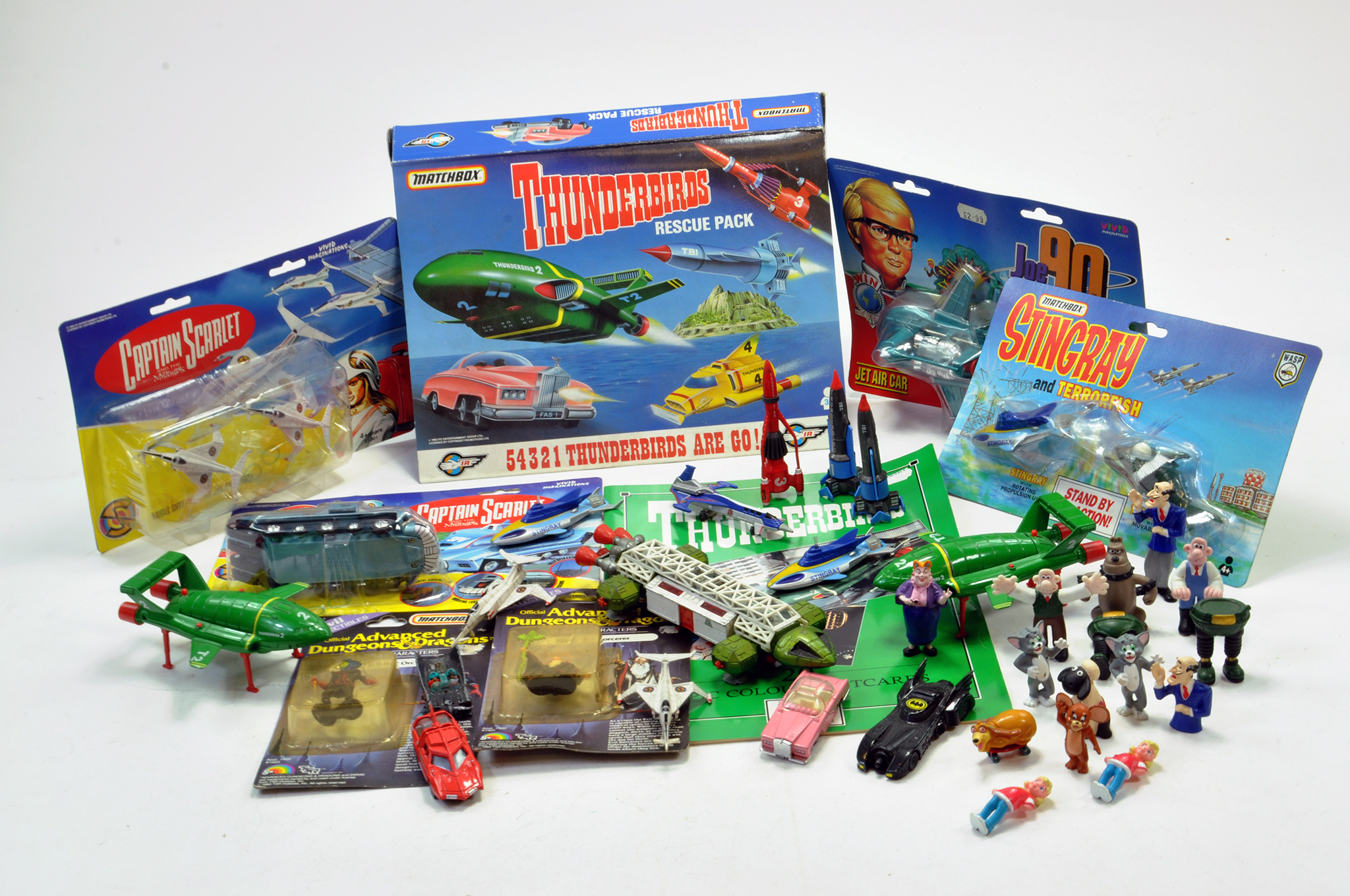 An impressive group of TV Related Diecast comprising Matchbox Thunderbirds Rescue Set and other