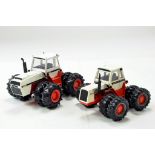 NZG and Conrad 1/35 Tractor duo comprising CASE 2670 and 4890 4WD models. Generally G to VG.