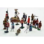 An impressive group of specialist hand painted metal figures resembling different era, themes of