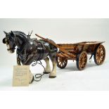 Melba Ware Large Shire Horse and Cart Combination. Limited Edition of 1000 with certificate,
