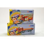 Corgi 1/50 diecast truck Showmans issue comprising No. 97092 Bedford Set plus No. 97957 ERF in the