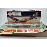 Airfix 1/24 Plastic Model Kit comprising Supermarine Spitfire. Appears Complete. Plus Started