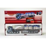 Corgi Diecast Truck Issue comprising No. CC14112 DAF 105 flat bed trailer with load. In the livery