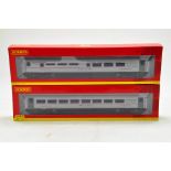 Hornby 00 Gauge No. R4666 and 4667 East Coast MK4 Buffet and Open Coach. Excellent to Near Mint in