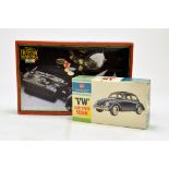 Revell 1/40 Plastic Model Kit comprising Armoured Vehicle and Scissors Bridge plus Pyro VW Sedan Car