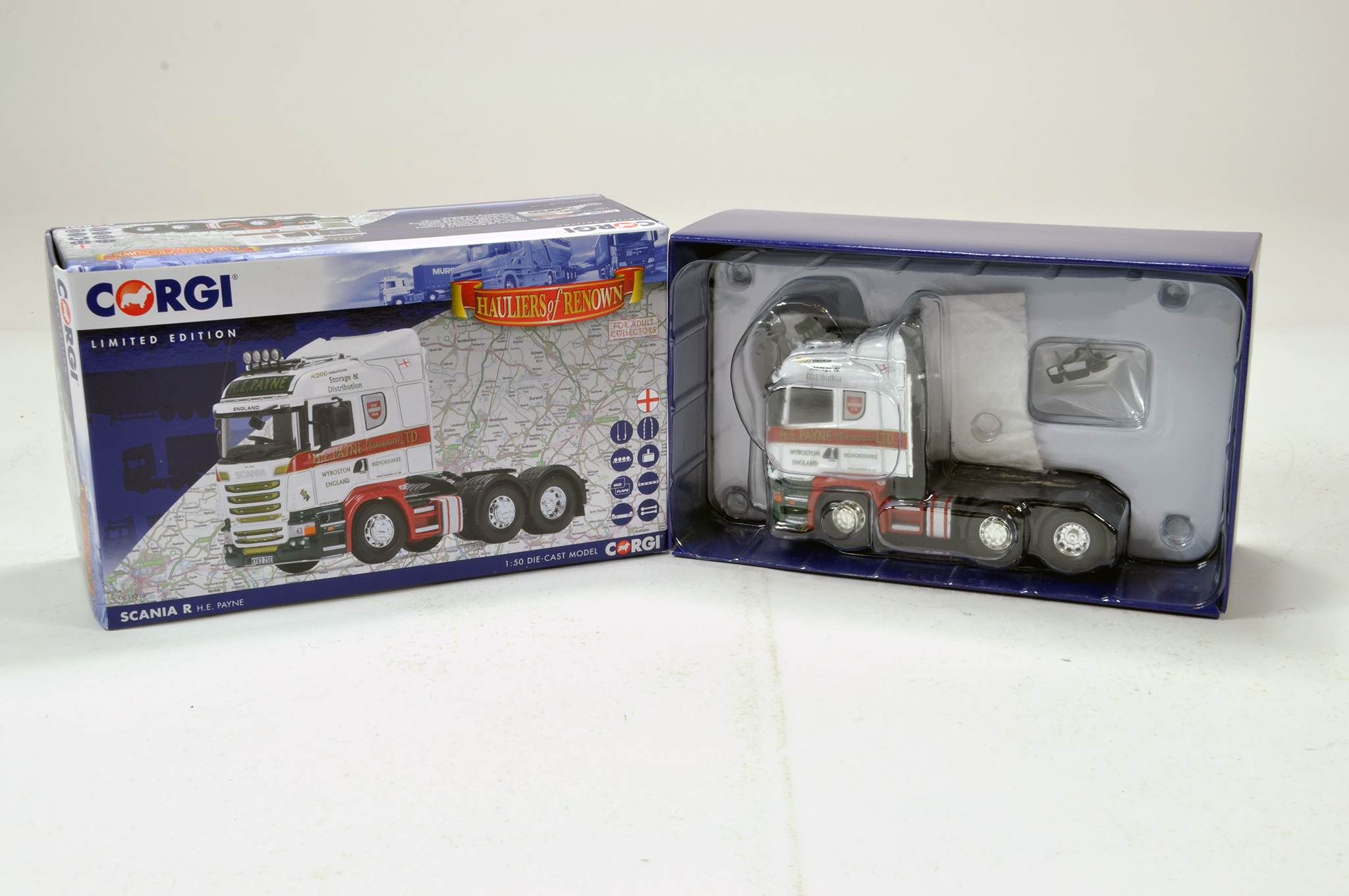 Corgi Diecast Truck Issue comprising No. CC13779 Scania R. In the livery of HE Payne. Excellent to