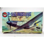 Airfix 1/24 Plastic Model Kit comprising P-51D Mustang. Appears Complete.