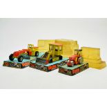 Dinky No. 279 Aveling Diesel roller, No. 977 Shovel Dozer and No. 963 Road Grader. Generally