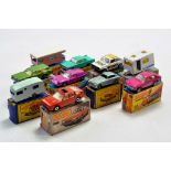 Matchbox boxed group comprising No. 54 Ford Capri, No. 31 Caravan, No. 9 Ford RS2000, No. 53 Aston