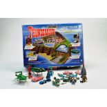 Matchbox Thunderbirds Tracy Island Playset plus figures. Appears Complete.