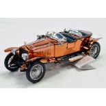 Franklin Mint 1/24 precision issue comprising 1921 Rolls Royce Silver Ghost Copper Body. Superb Near