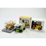 Trio of diecast issues comprising CAT 777 dump truck, Claas Lexion Combine plus CAT Forklift.