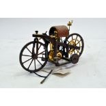 Franklin Mint 1/8 precision issue comprising 1885 Daimler Single Track Motorcycle. Handle Bar