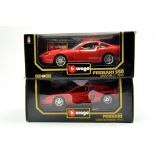 Burago 1/18 diecast issues comprising Ferrari 550 plus Testarossa. Excellent to Near Mint in Boxes.