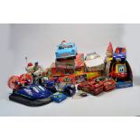 Eclectic mixed toys group comprising various items, Crash Dummies, Harry Potter, The Queen Knome, RC