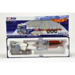 Corgi Diecast Truck Issue comprising No. CC13741 Scania R Log Trailer in livery of McFaydens