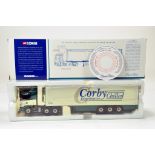 Corgi Diecast Truck Issue comprising No. CC12216 Scania fridge trailer. In the livery of Corby