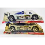 Duo of large scale 1/12 Friction Driven Racing Cars. Excellent.
