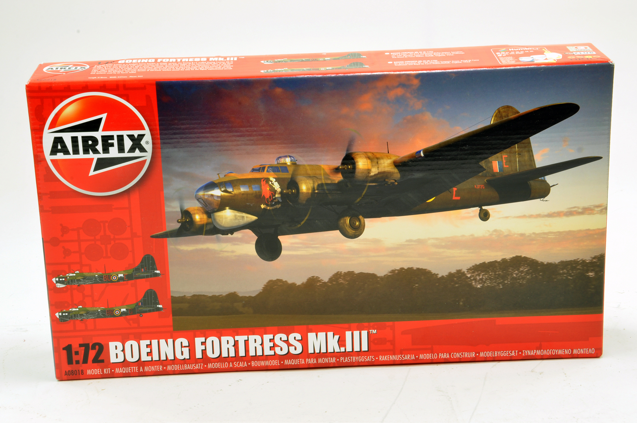 Airfix 1/72 Plastic Model Kit comprising Boeing Fortress MKIII. Complete.
