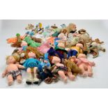 Large group of TY Issue Beanie Baby type Plush Toys in addition to Mcdonalds Wombles, Smurfs etc