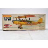 Matchbox 1/32 Plastic Model Kit comprising DH-82A Tiger Moth. Excellent and Complete.