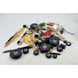 Interesting group of model aircraft parts including mostly propellers, wheels and other accessories.