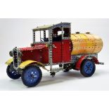 An Impressive large model (80 x 50 cm) built from Meccano of a Van with Tank. Engineered to