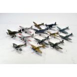 Various assembled plastic model aircraft kits. Airfix etc.