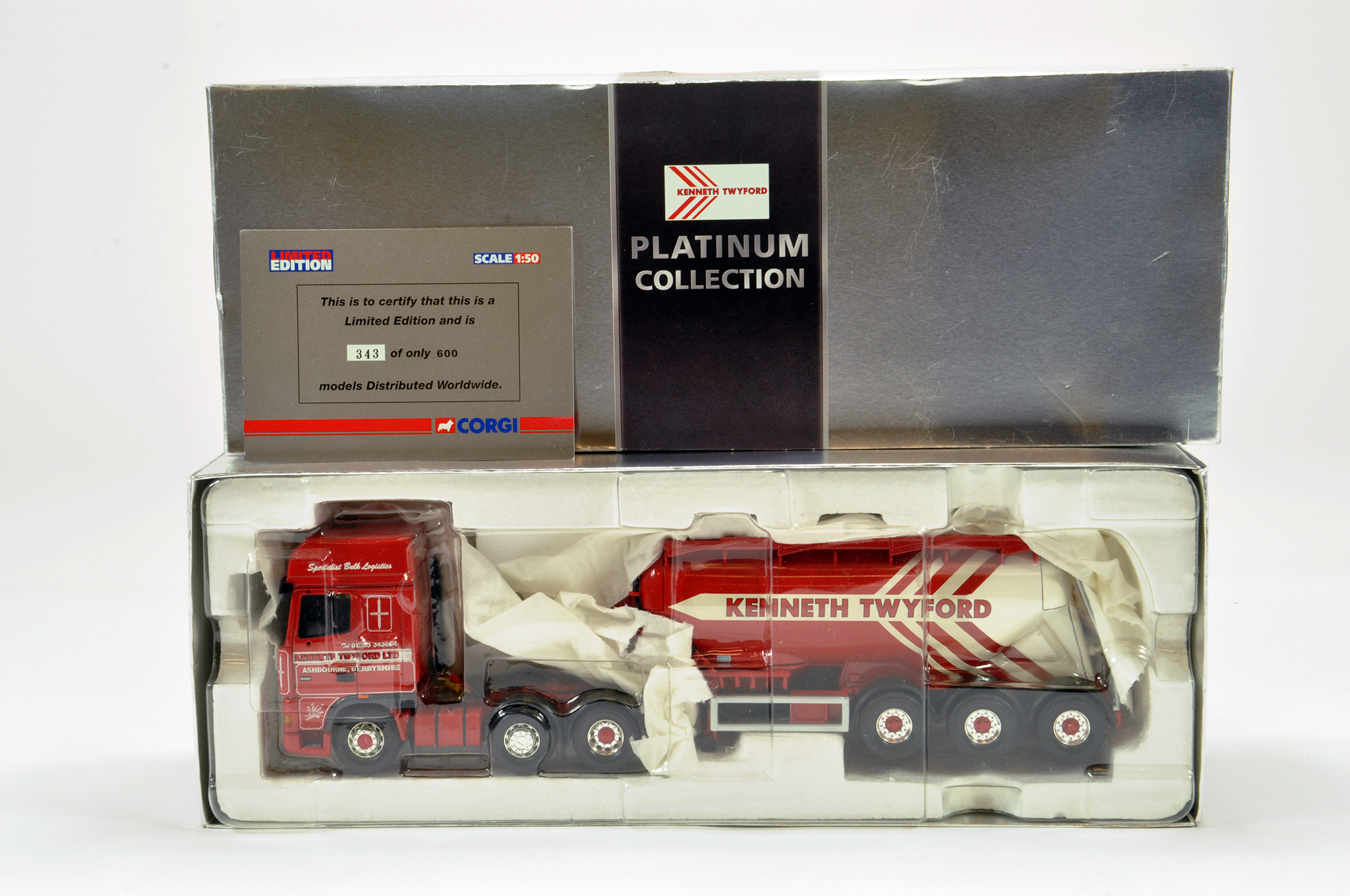 Corgi Diecast Truck Issue comprising No. CC13236 DAF XF Feldbinder Tanker in livery of Kenneth