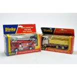 Dinky No. 285 Merryweather Marquis Fire Tender plus 432 Foden Tipper Lorry. Excellent to Near Mint