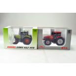 Universal Hobbies 1/32 Claas Ares 657 plus McCormick ZTX Tractor. Excellent to Near Mint in Box.