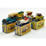 Matchbox Models of Yesteryear comprising older issues 16, 12, 4, 6, 10. Generally nice examples,