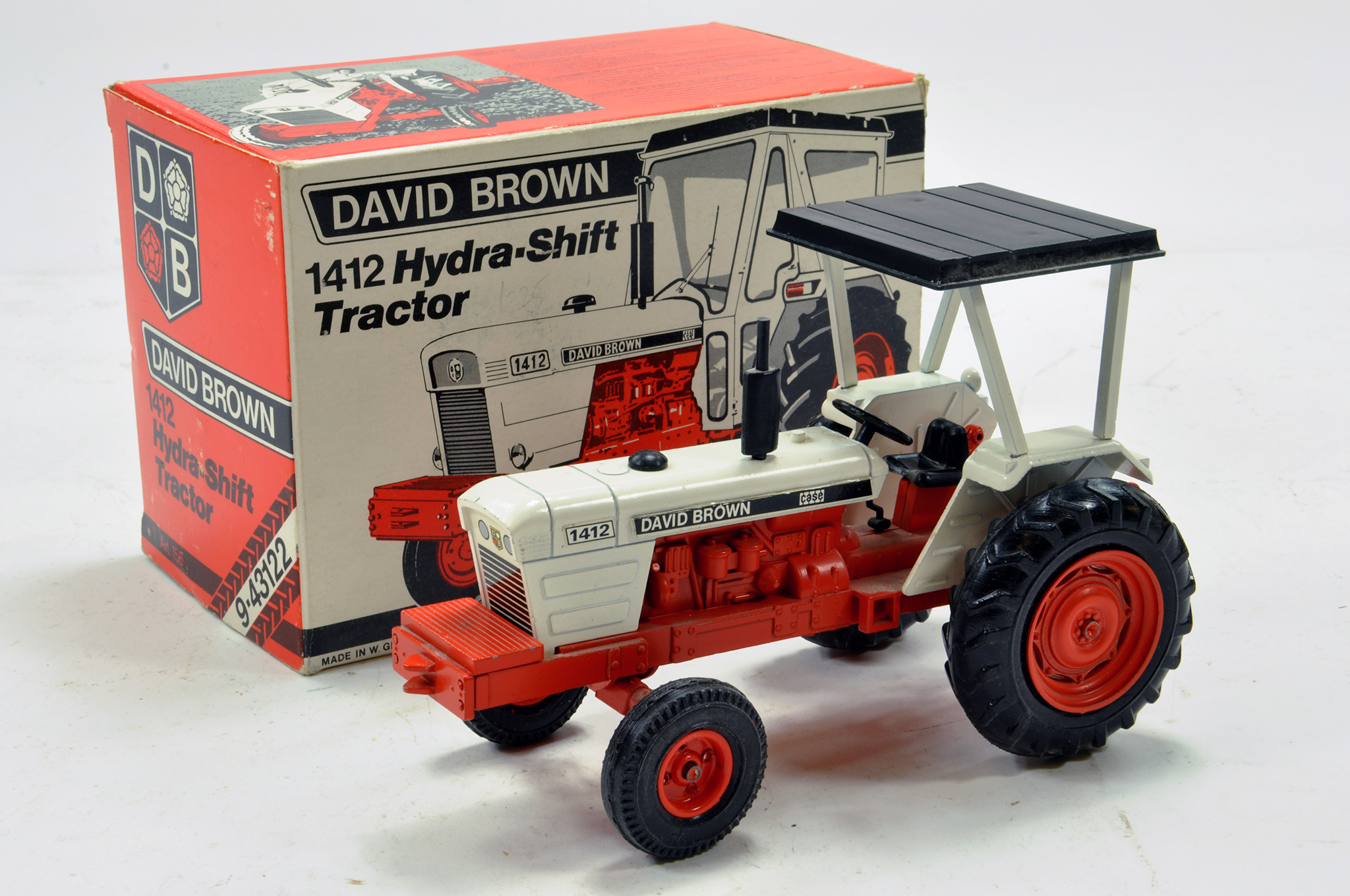 NZG No. 156 David Brown 1412 Tractor. Nice example is Excellent to Near Mint in Excellent Box.
