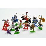 Britains Deetail and china issue figure group comprising mainly Knights etc plus other makers.